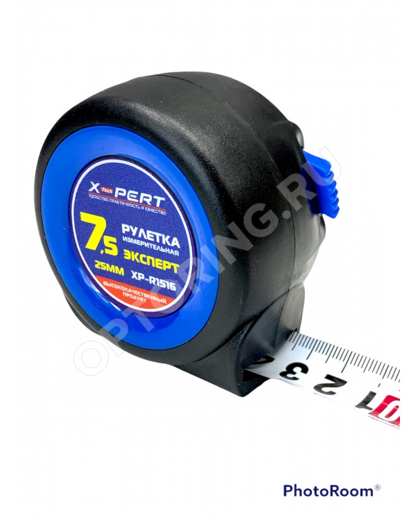 Рулетка X-pert  7,5 м - 25 мм с трещоточным механизмом